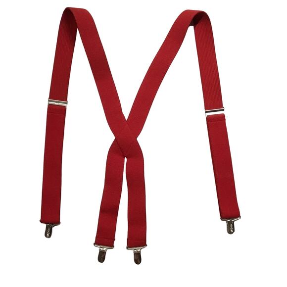 Pelican Solid Red  Suspenders - Picture 3 of 3
